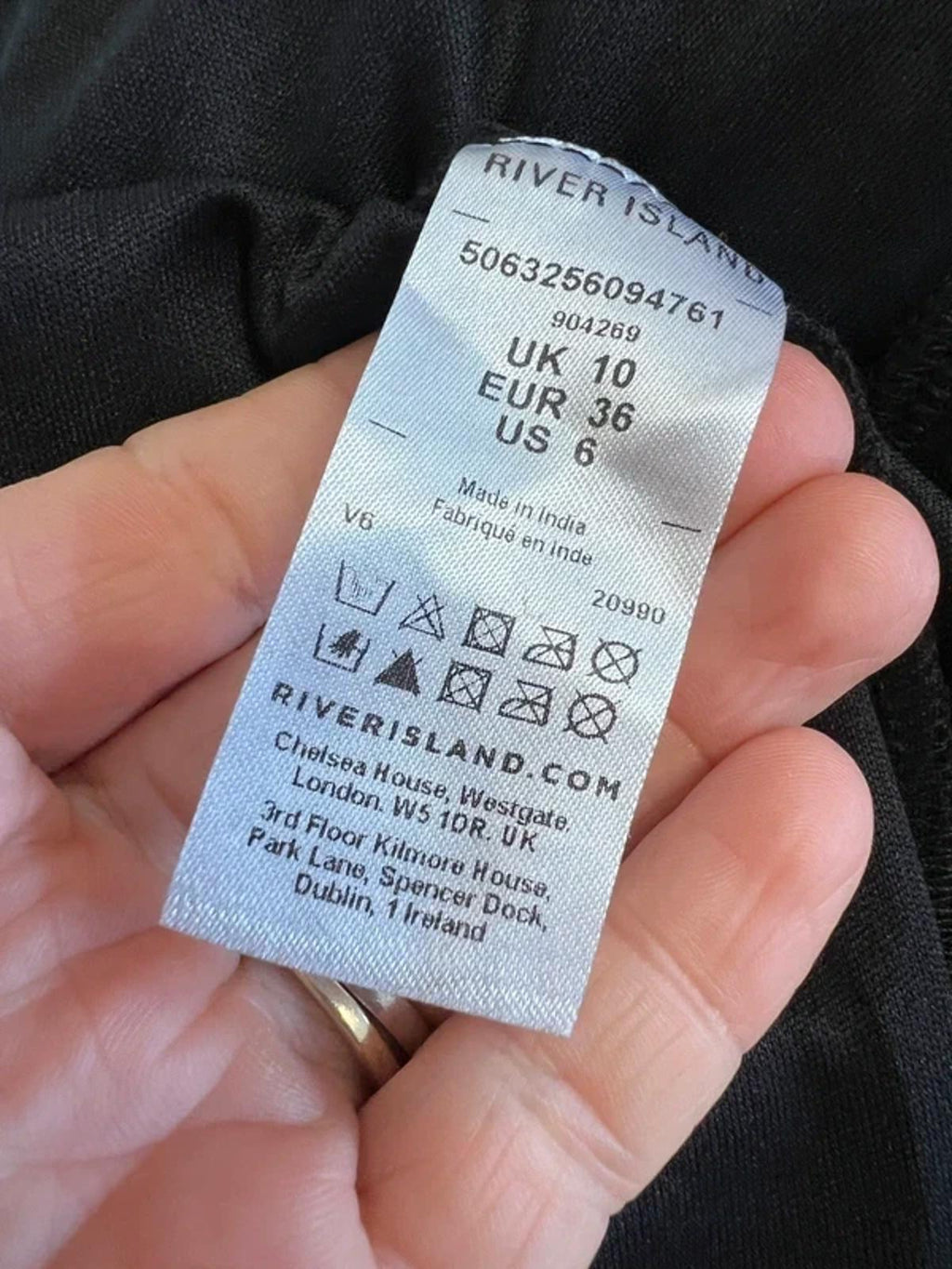 River Island Black Sequin Mini Dress 10