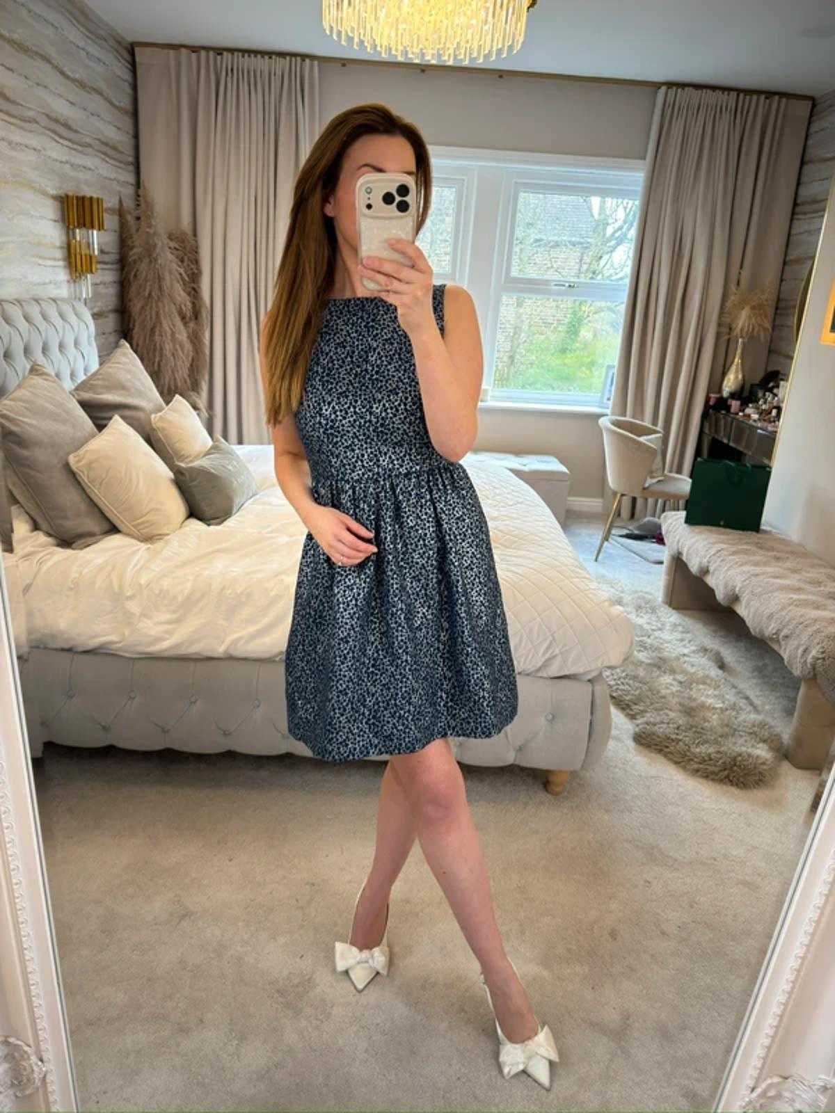 BNWT Alice + Olivia Navy & Silver Mini Dress 8