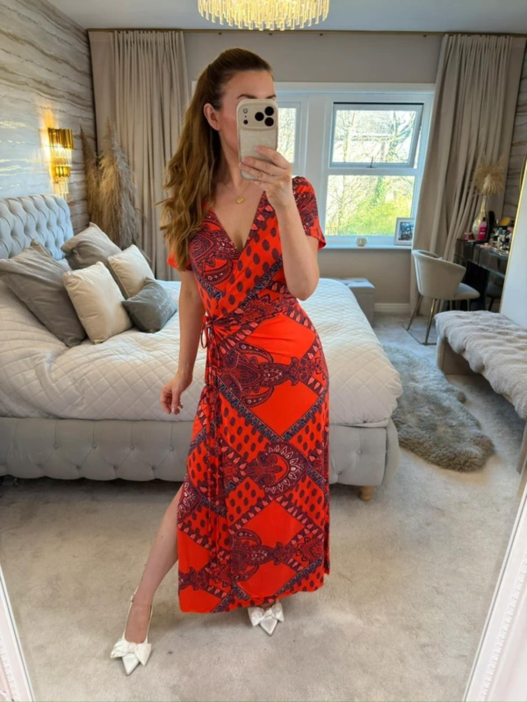 Sosandar Paisley Wrap Dress 10
