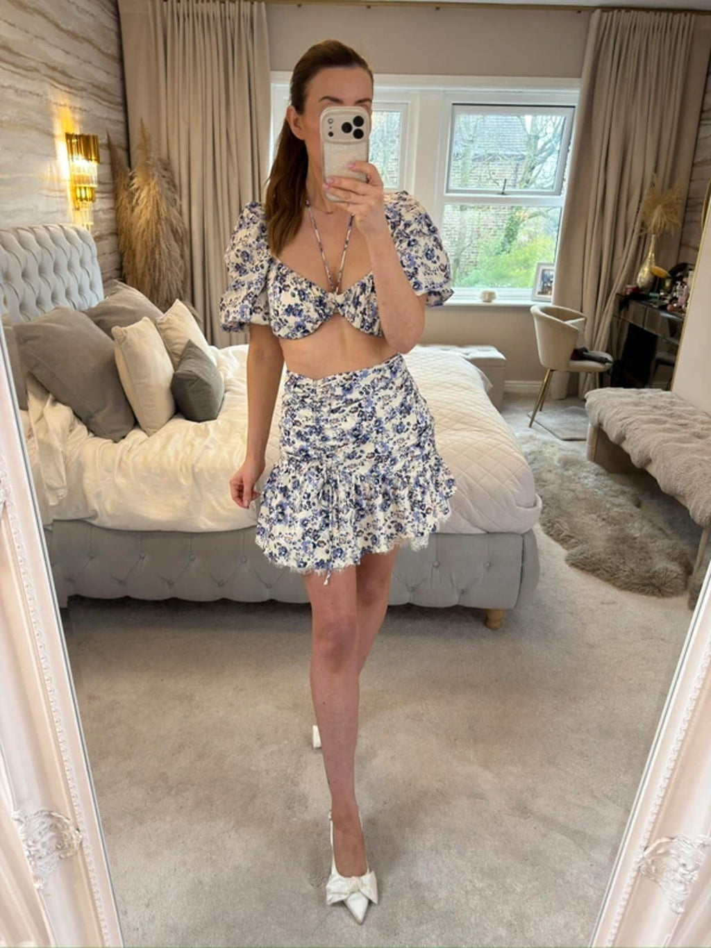 Missguided Purple & White Skirt Co Ord Set 8