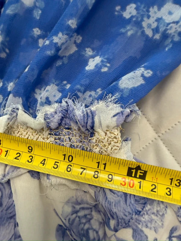 BNWT River Island Blue & White Floral Mini Dress