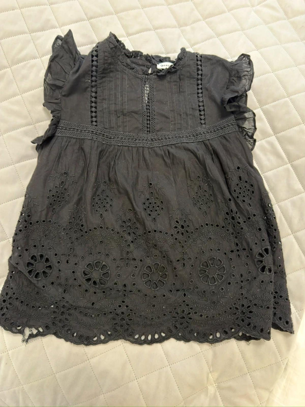 Warehouse Black Broderie Anglaise Blouse 8