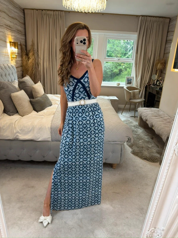 Linea Blue Maxi Dress 10
