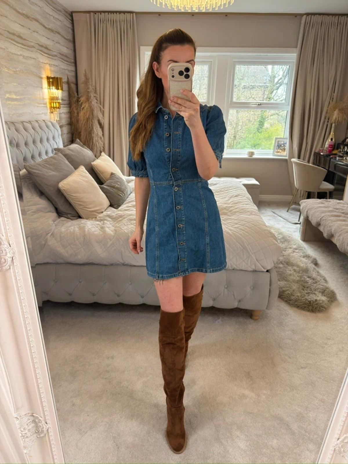 Jack Wills Denim Shirt Dress 6 ⭐