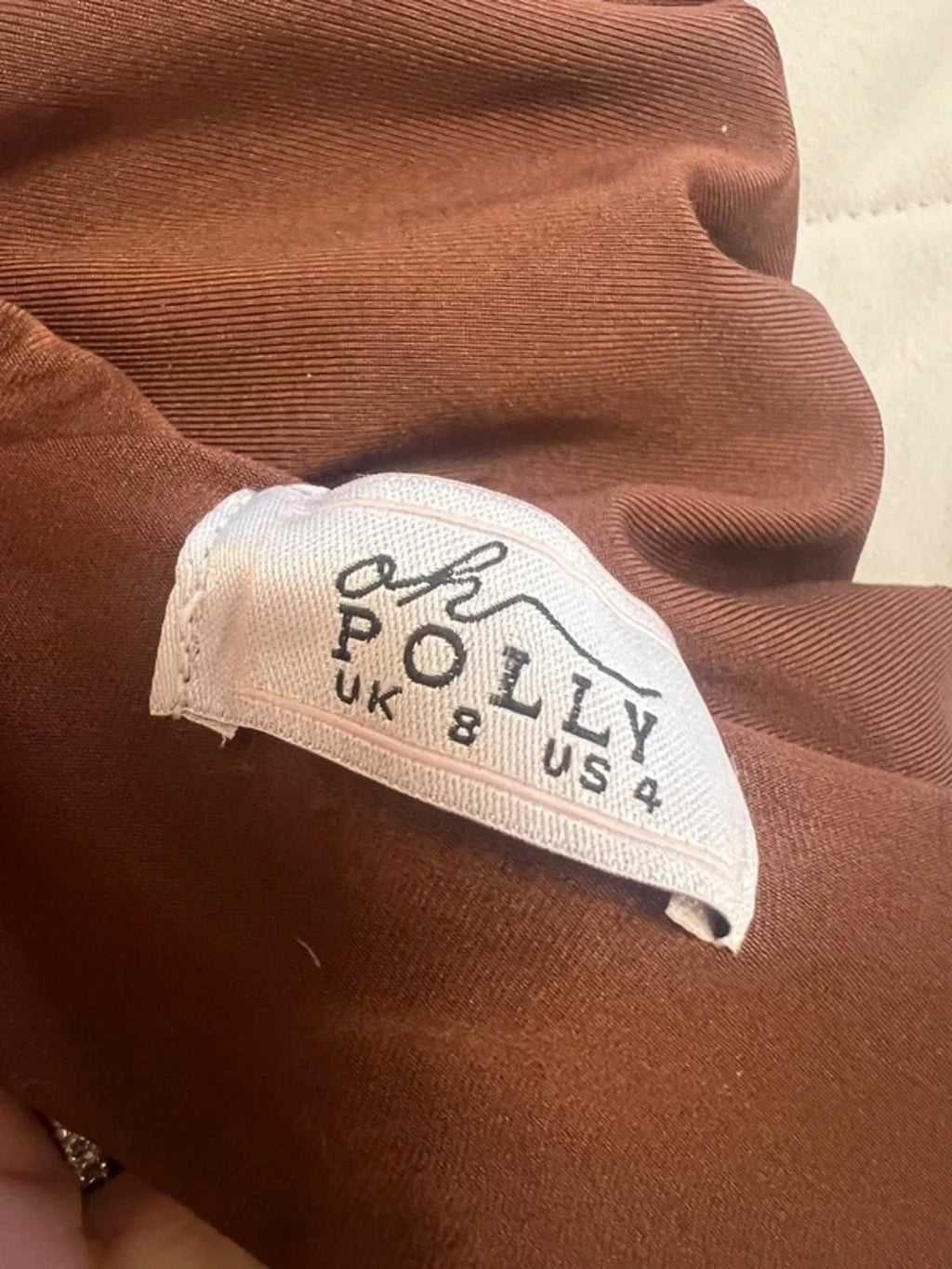 Oh Polly Chocolate Brown Asymmetrical Mini Dress 8