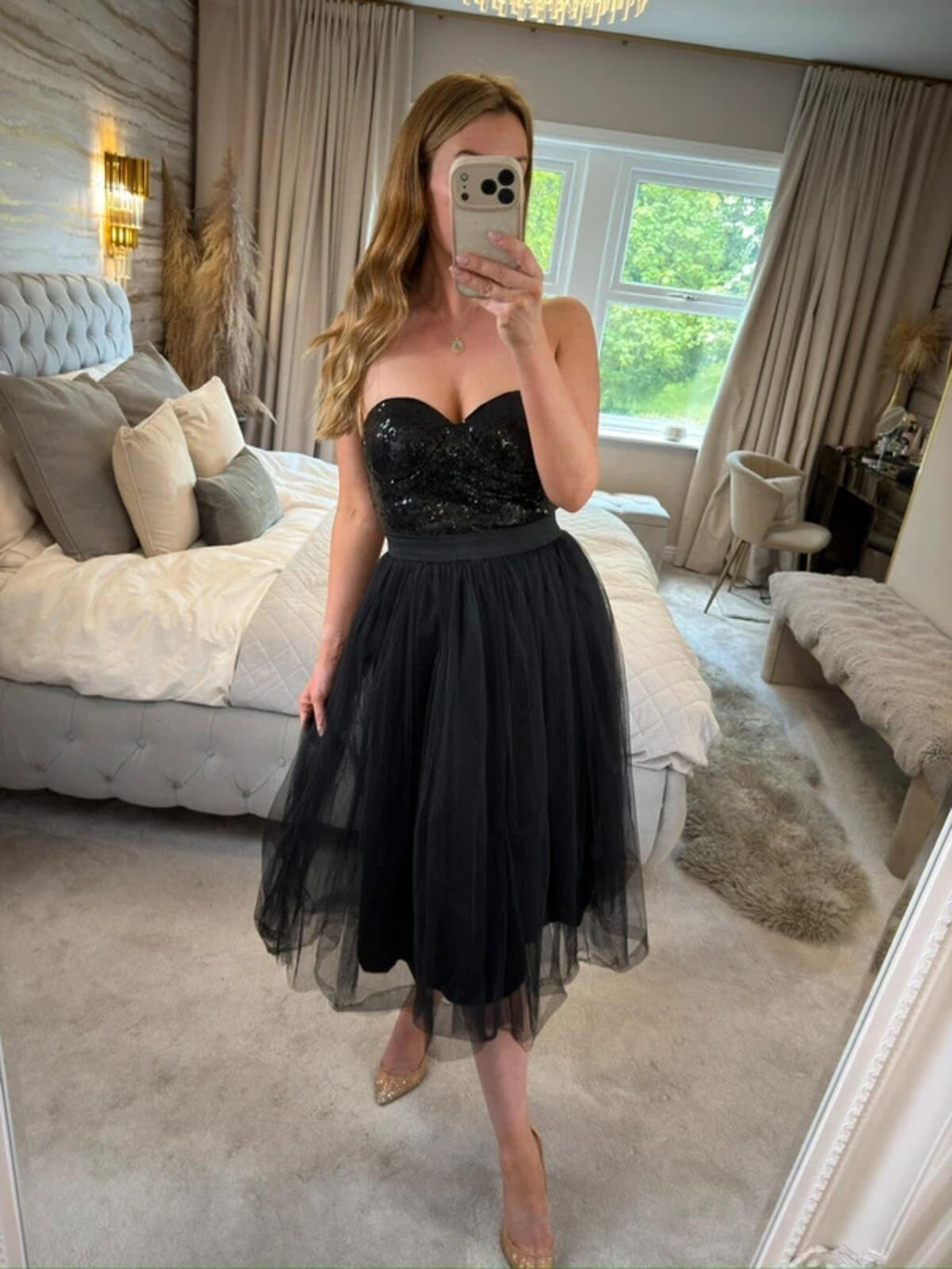 Rare London Limited Edition Black Sequin Tutu Tulle Dress XS
