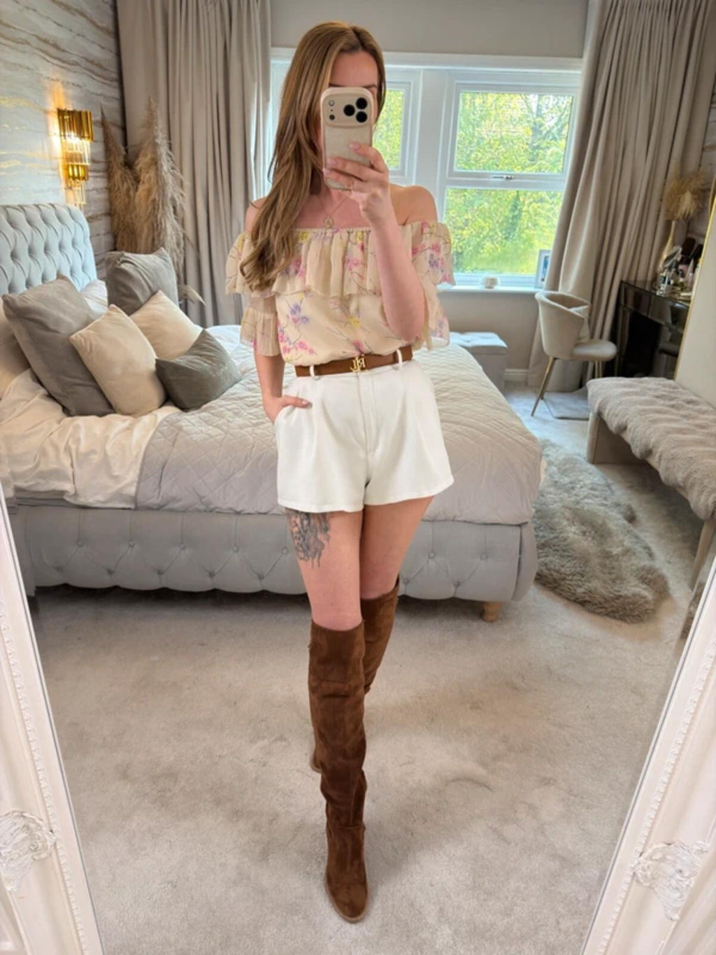 River Island Cream Frill Boho Blouse 8