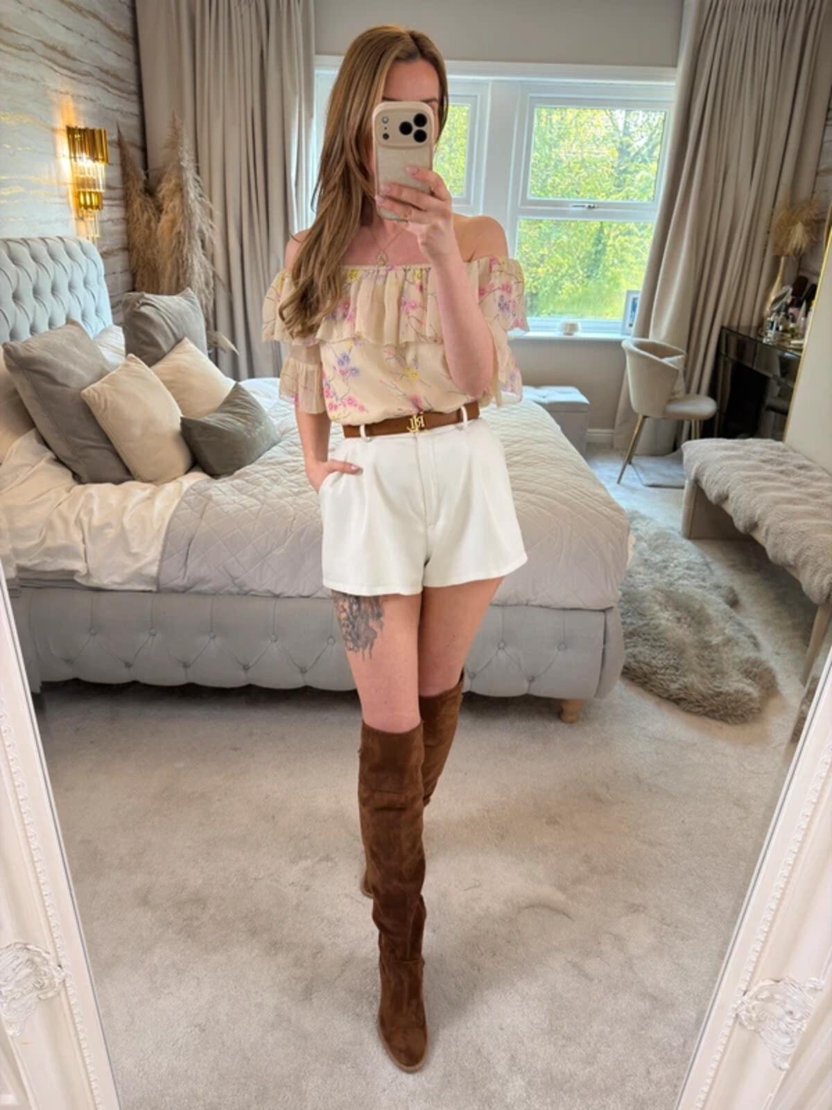River Island Cream Frill Boho Blouse 8