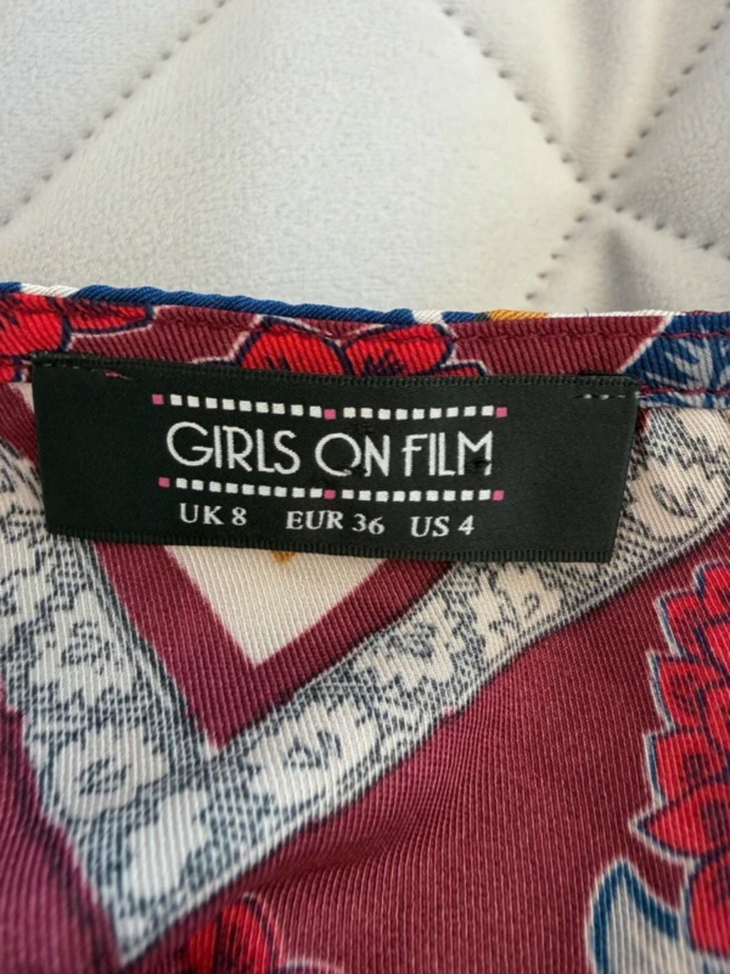 Girls On Film Multicoloured Wrap Dress 8