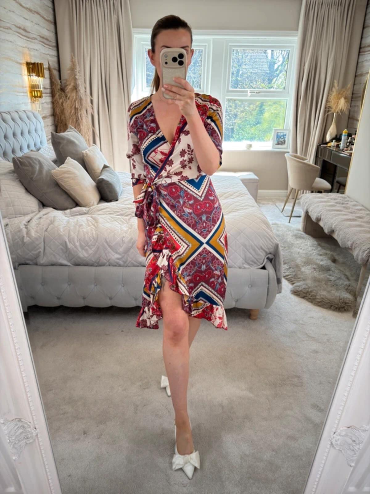 Girls On Film Multicoloured Wrap Dress 8