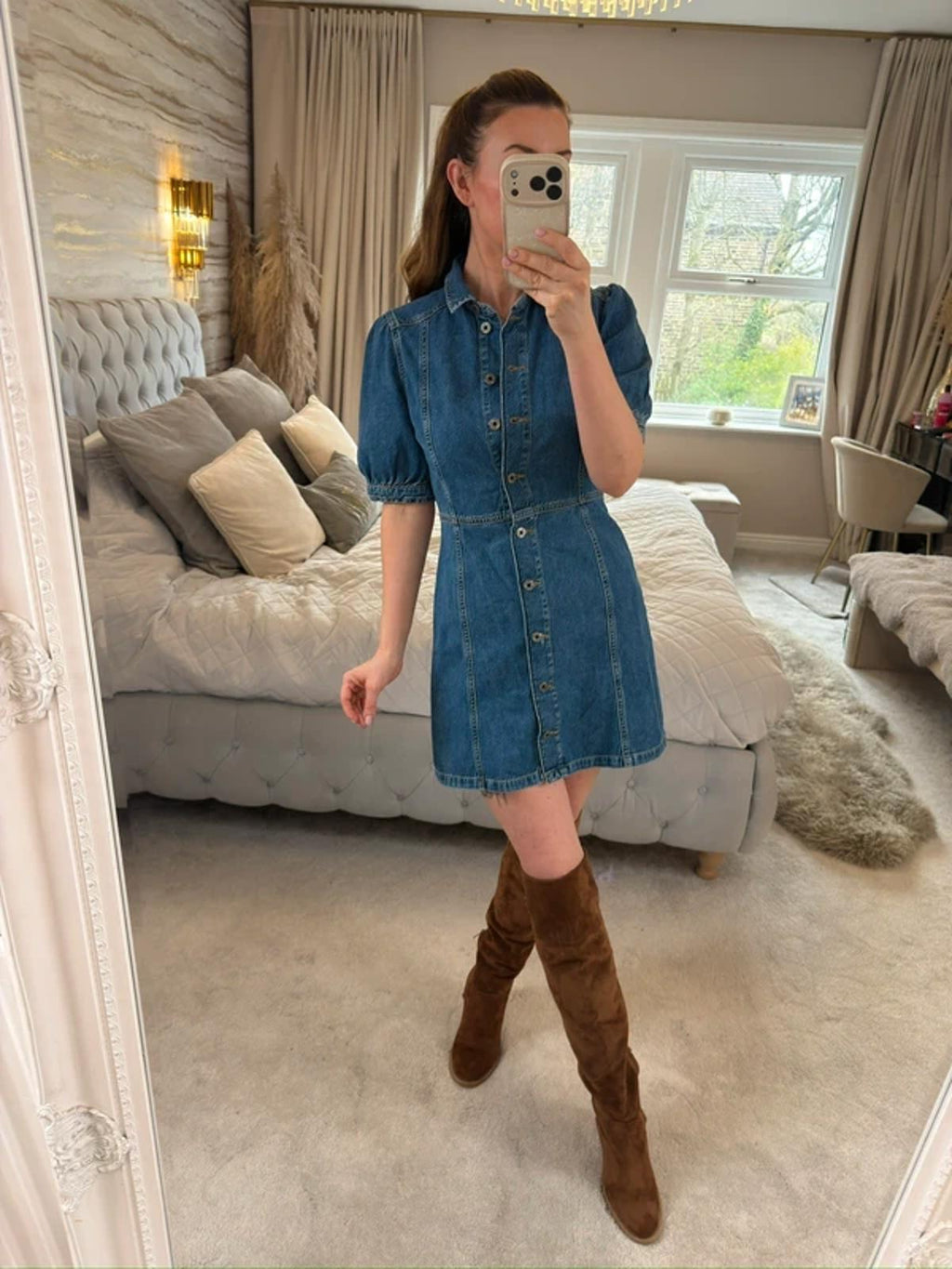 Jack Wills Denim Shirt Dress 6 ⭐