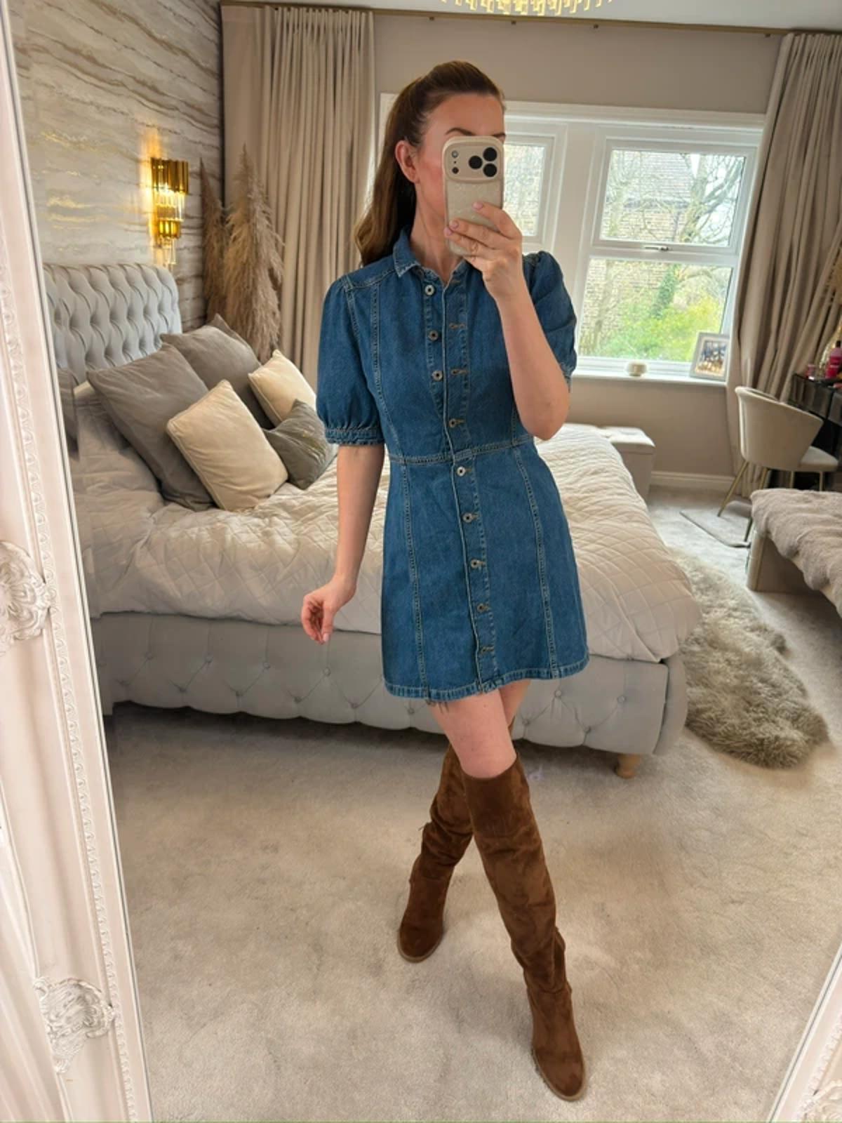 Jack Wills Denim Shirt Dress 6 ⭐