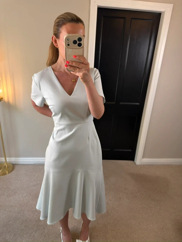 BNWT French Connection Light Blue Midi Dress 14