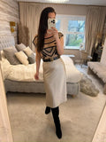 Vintage Jessica’s Attic Nude Sheer Mesh Embellished Blouse 12
