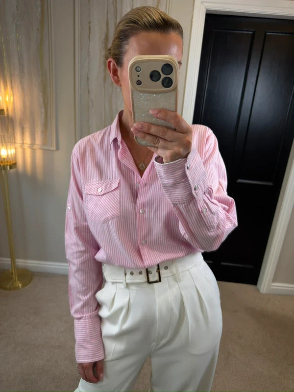 Rydale Pink Hannah Stripe Shirt 14