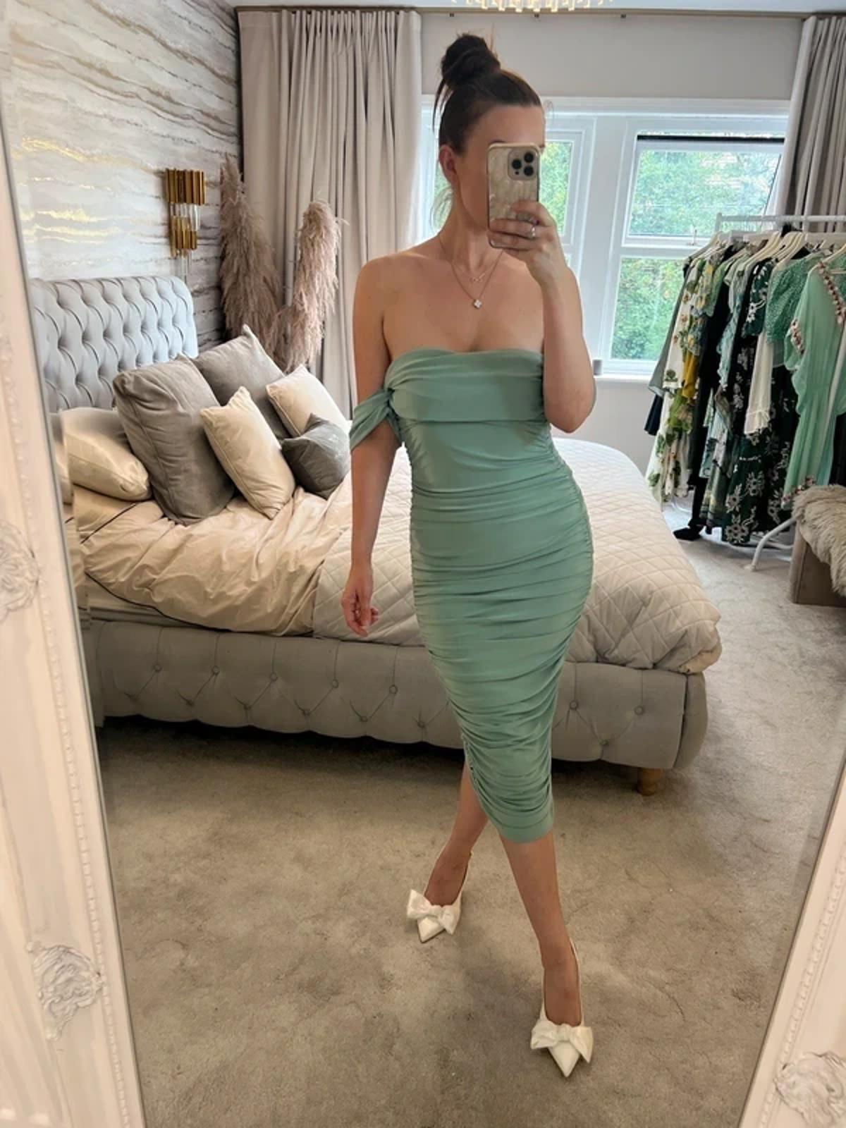 Club L Light Green Midi Dress 8