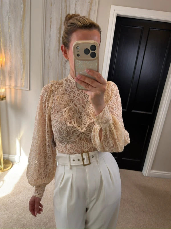 BNWT Miss Selfridge Cream Lace Blouse 8