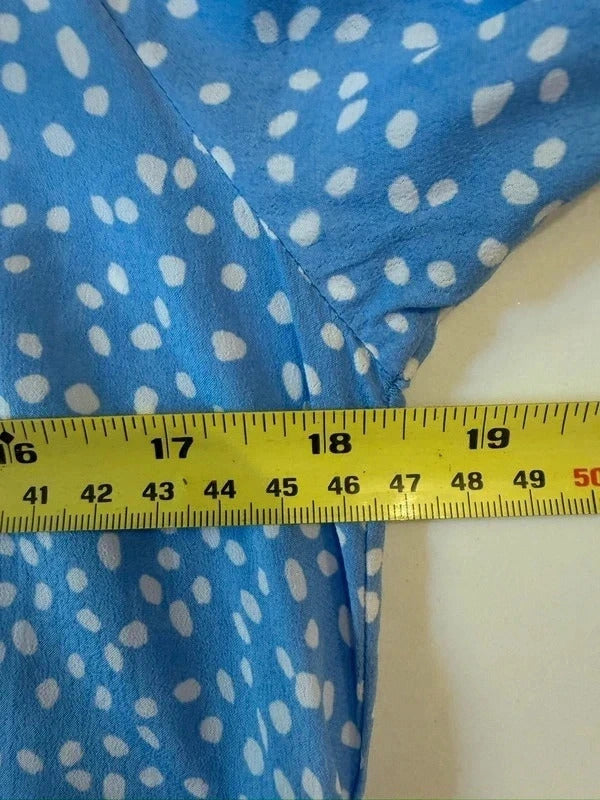 Paris Atelier & Other Stories Blue & White Spotty Tie Dress 8