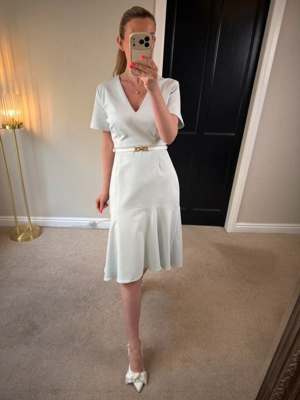 BNWT French Connection Light Blue Midi Dress 14