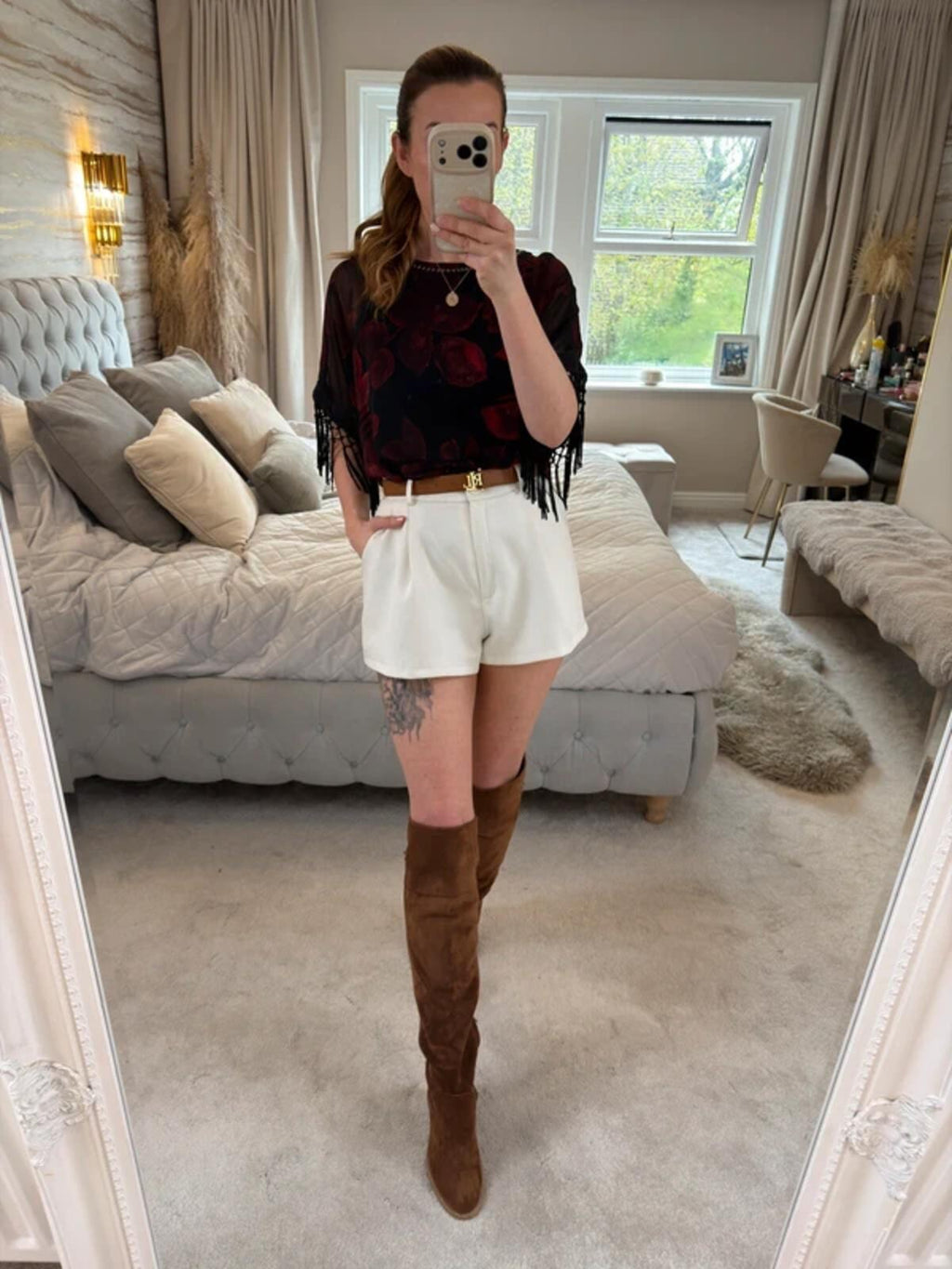 Next Black & Red Tassel Blouse 10