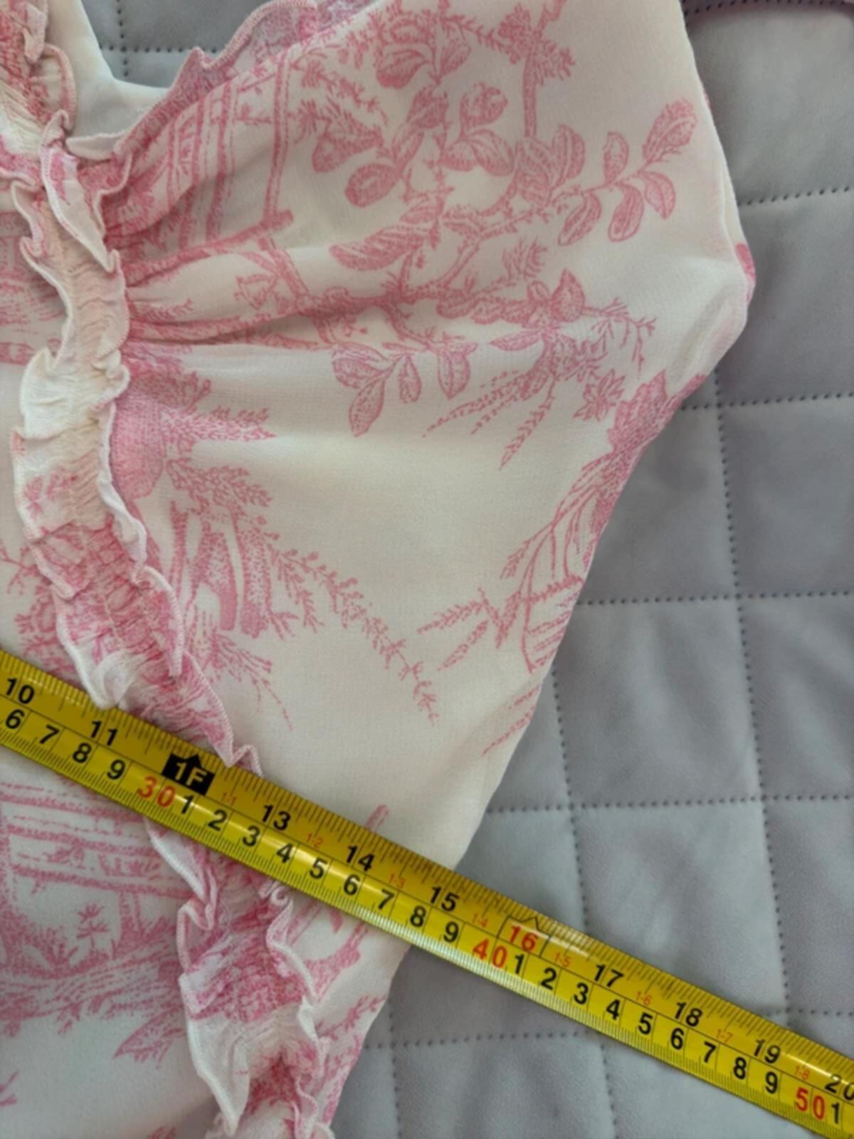 Vintage Urban Concepts White & Pink Frill Dress 10/12