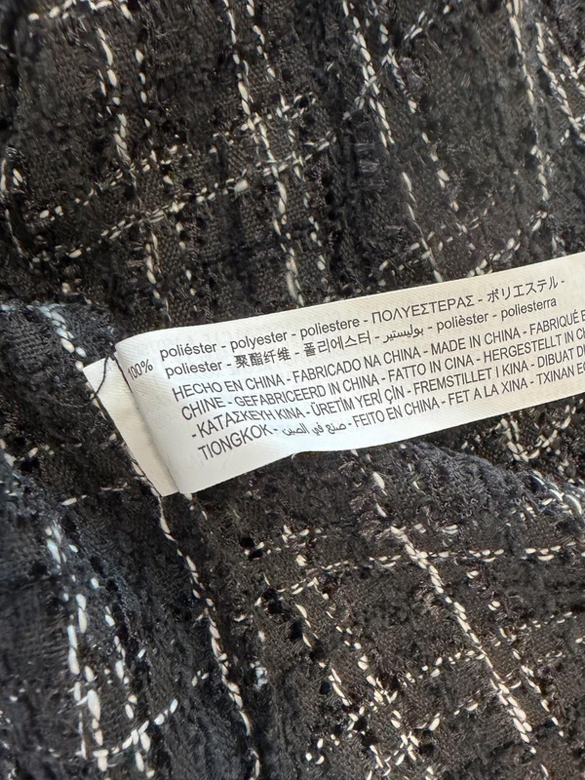 Zara Black Tweed Shirt Small