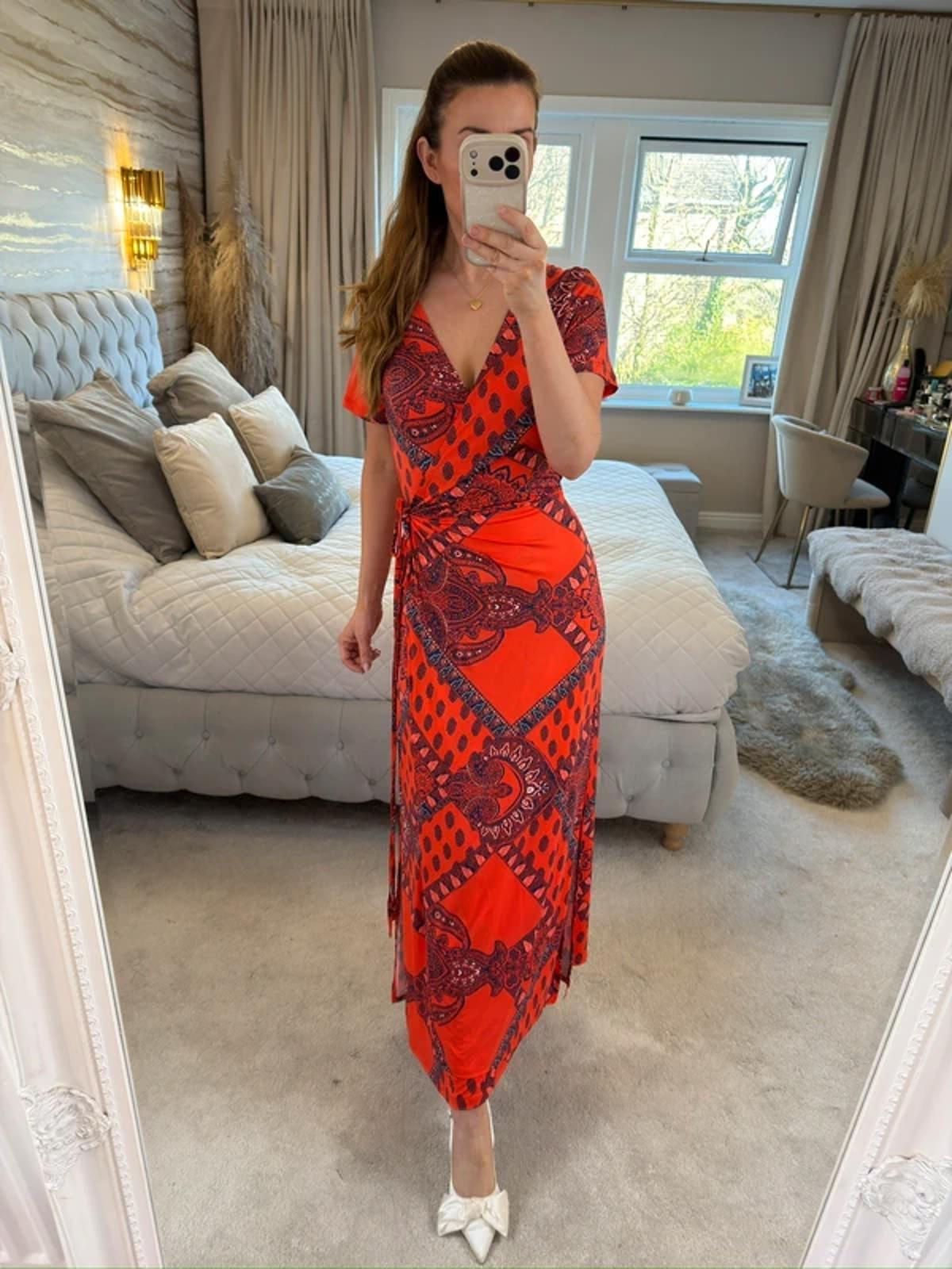 Sosandar Paisley Wrap Dress 10