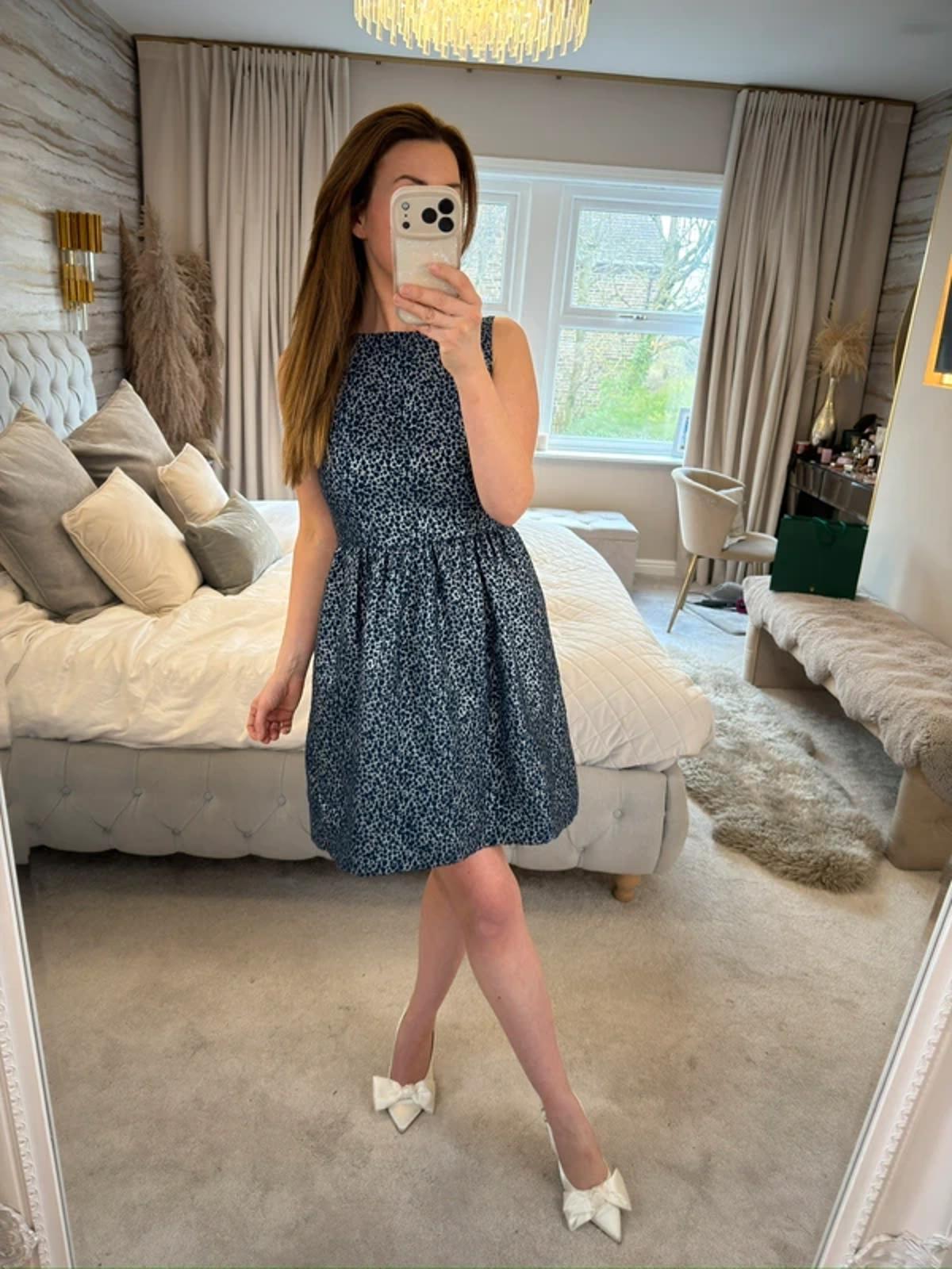 BNWT Alice + Olivia Navy & Silver Mini Dress 8