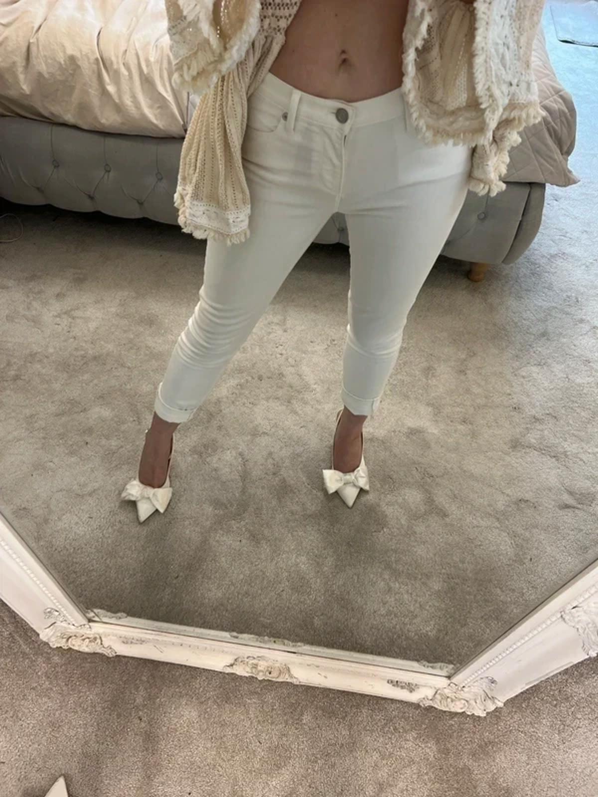 Banana Republic White Denim Cropped Jeans 6