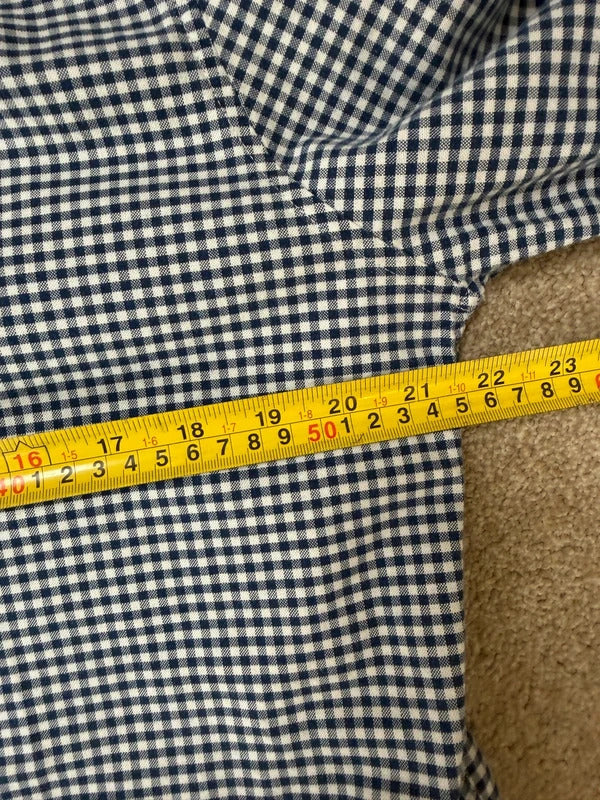Handmade Navy & White Gingham Shirt