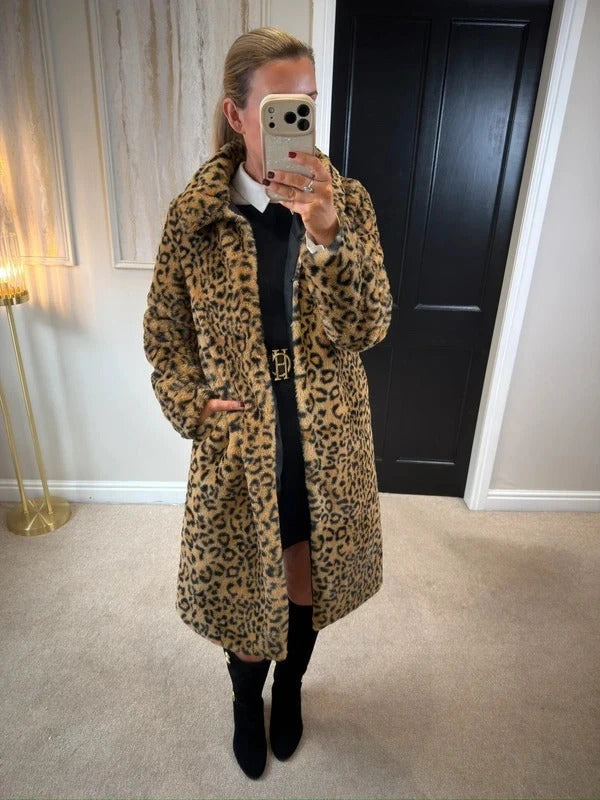 Jacqueline de Yong Animal Print Faux Fur Small