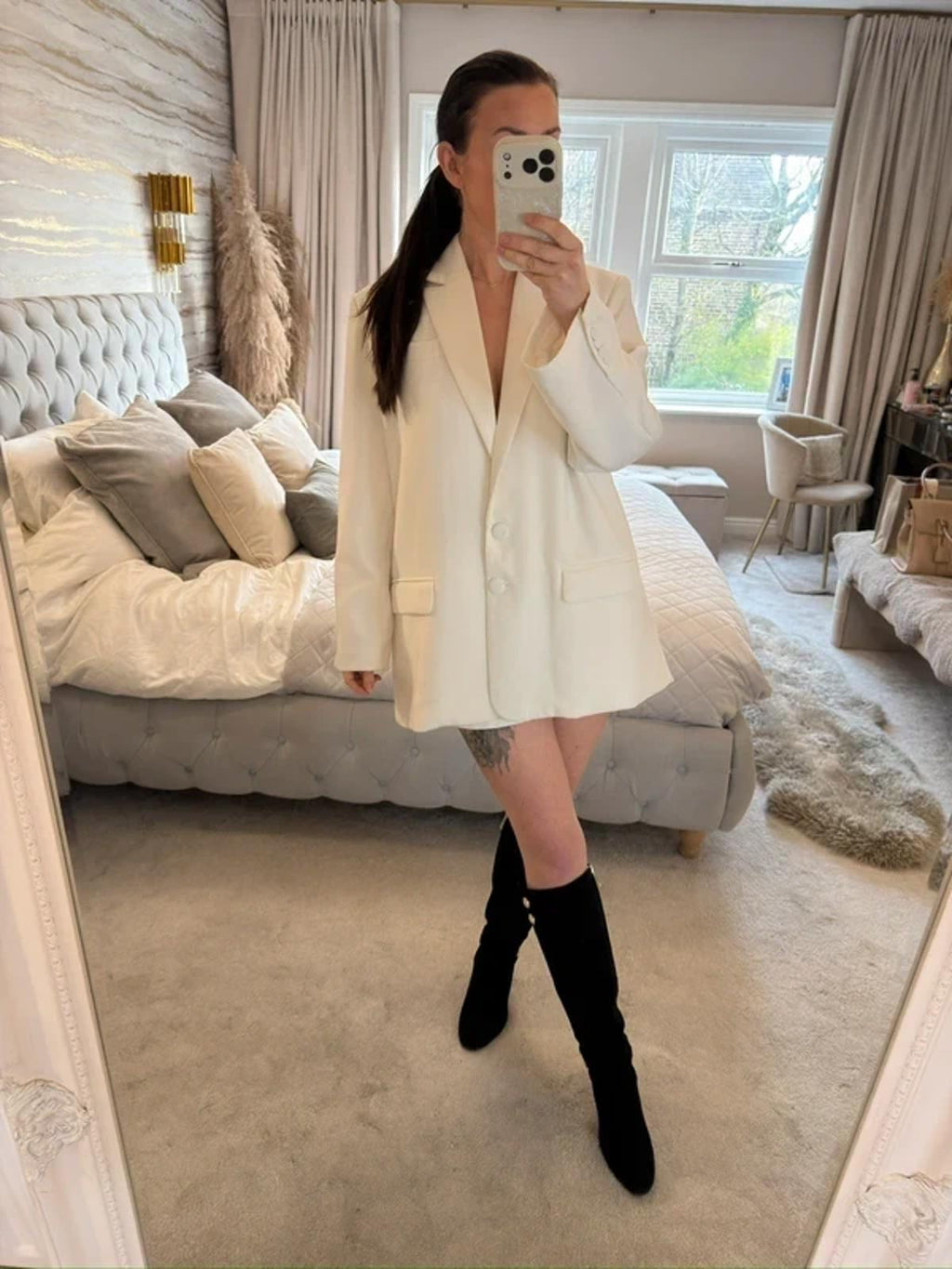 Forever Unique White Blazer 18