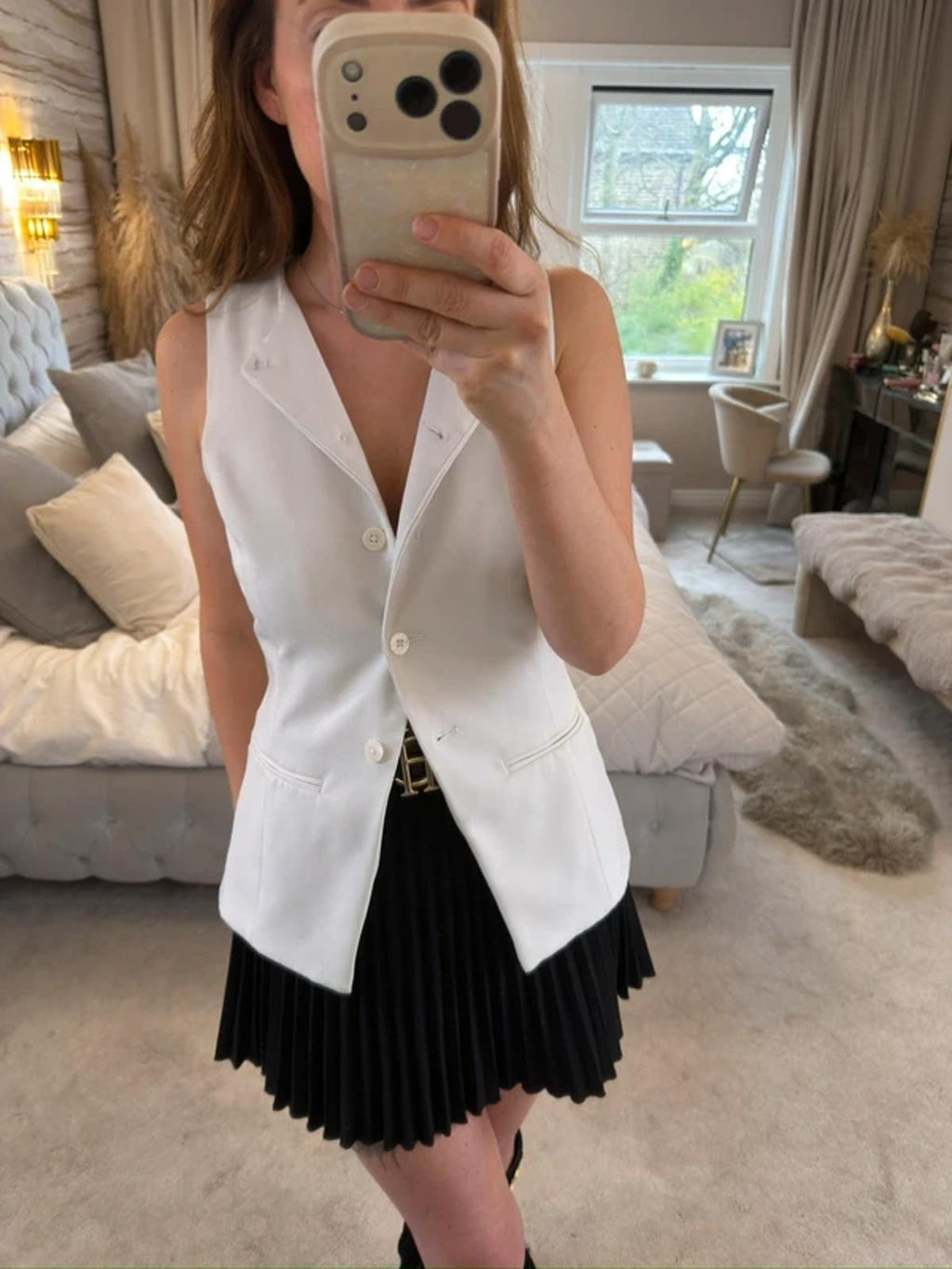Primark Off White Waistcoat XS