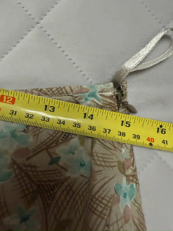 Vintage Jigsaw Brown & Blue Frill Layered Skirt 8