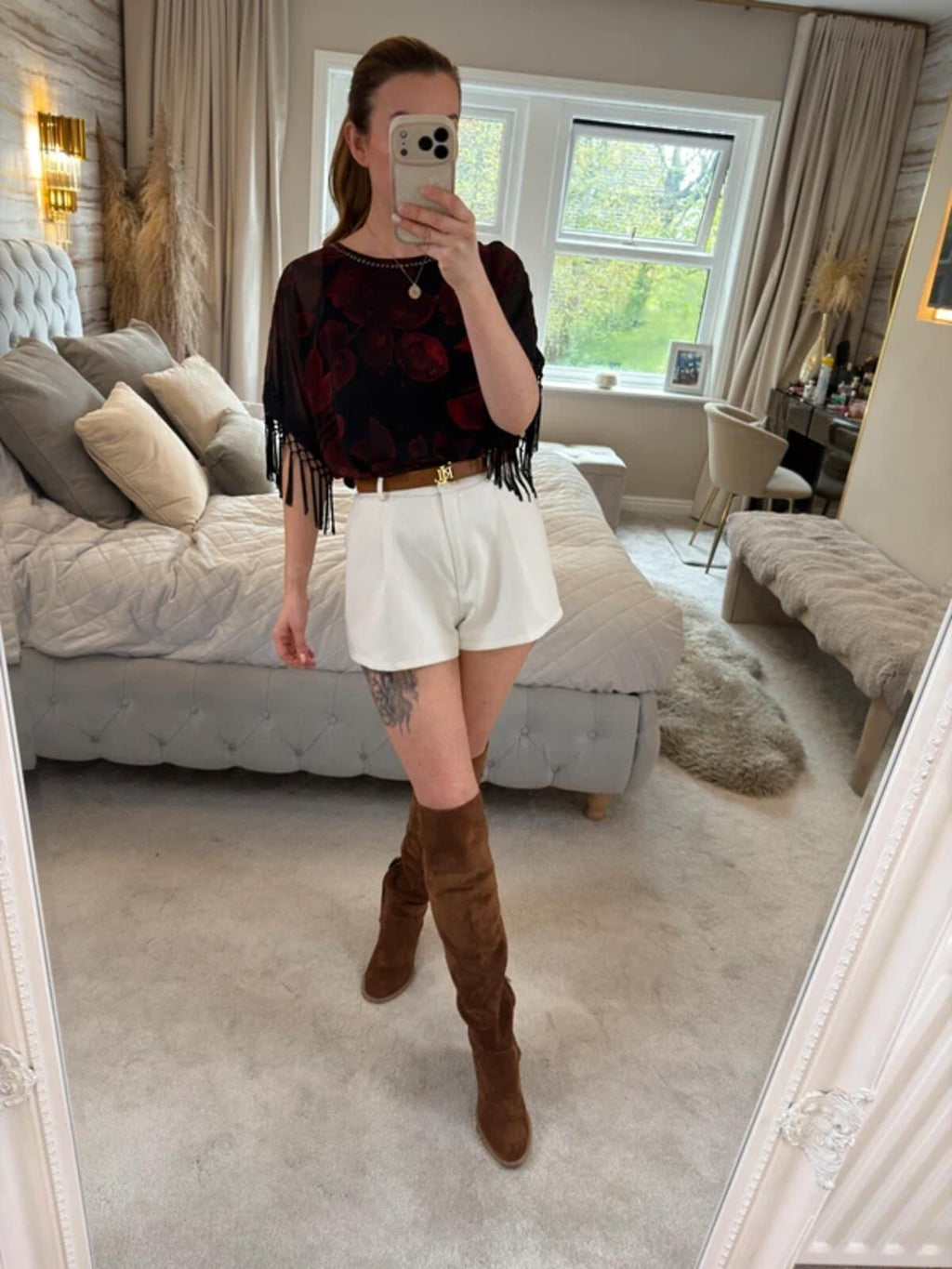 Next Black & Red Tassel Blouse 10