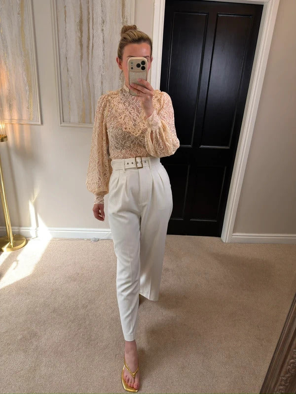 BNWT Miss Selfridge Cream Lace Blouse 8