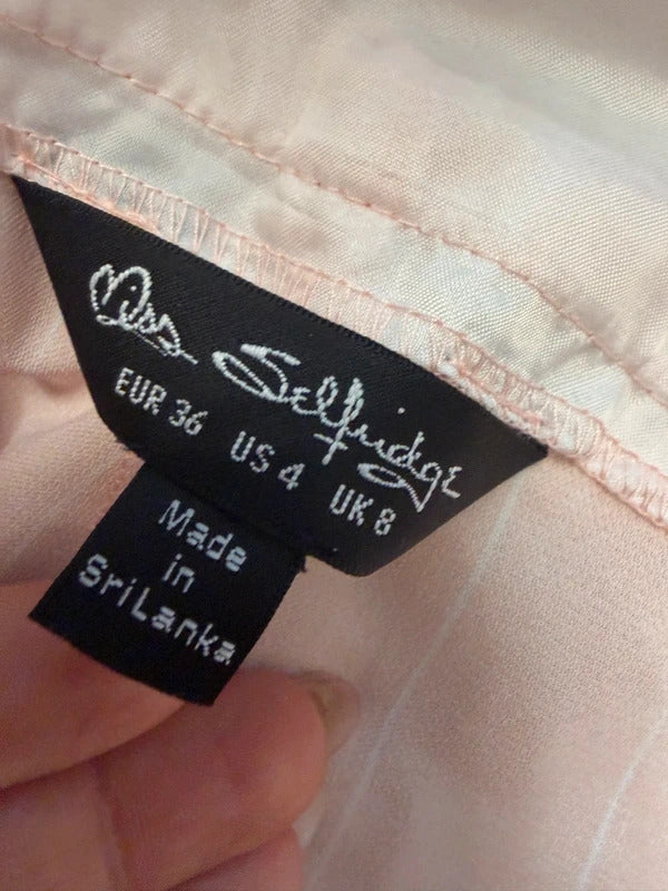 Miss Selfridge Light Pink & White Pinstripe Shorts 8