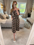 Joe Browns Black Floral Off The Shoulder Cropped Jumpsuit 12