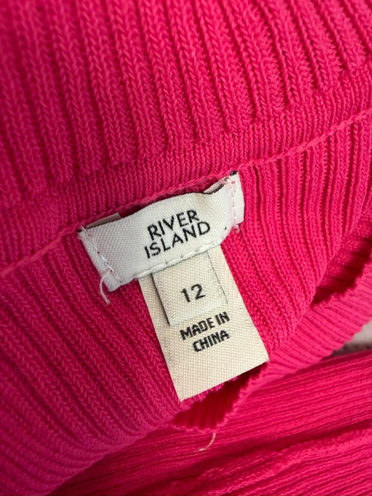 River Island Pink Puff Shoulder Turtleneck Knitted Top 12