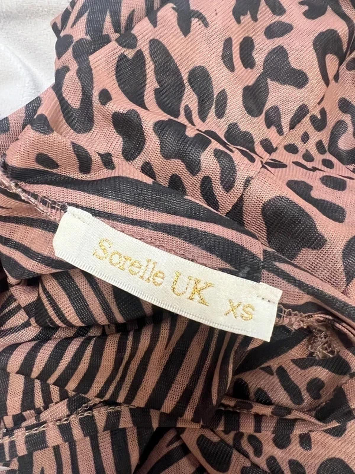 Sorelle Low Back Animal Print Maxi Dress XS
