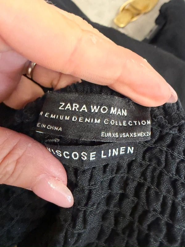 Zara Black Off The Shoulder Mini Dress XS