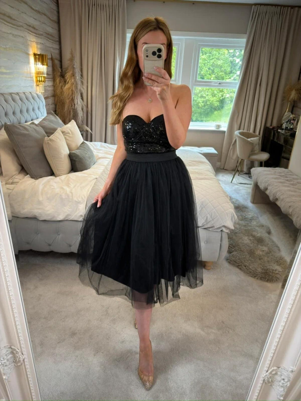 Rare London Limited Edition Black Sequin Tutu Tulle Dress XS