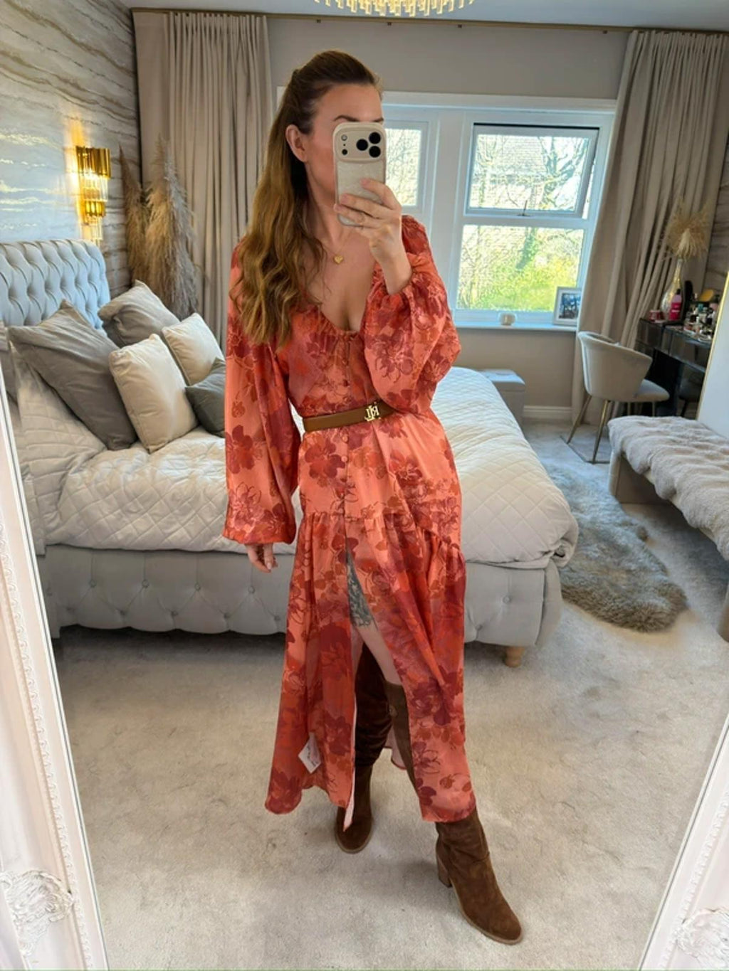 BNWT Asos Boho Satin Open Back Midi 10