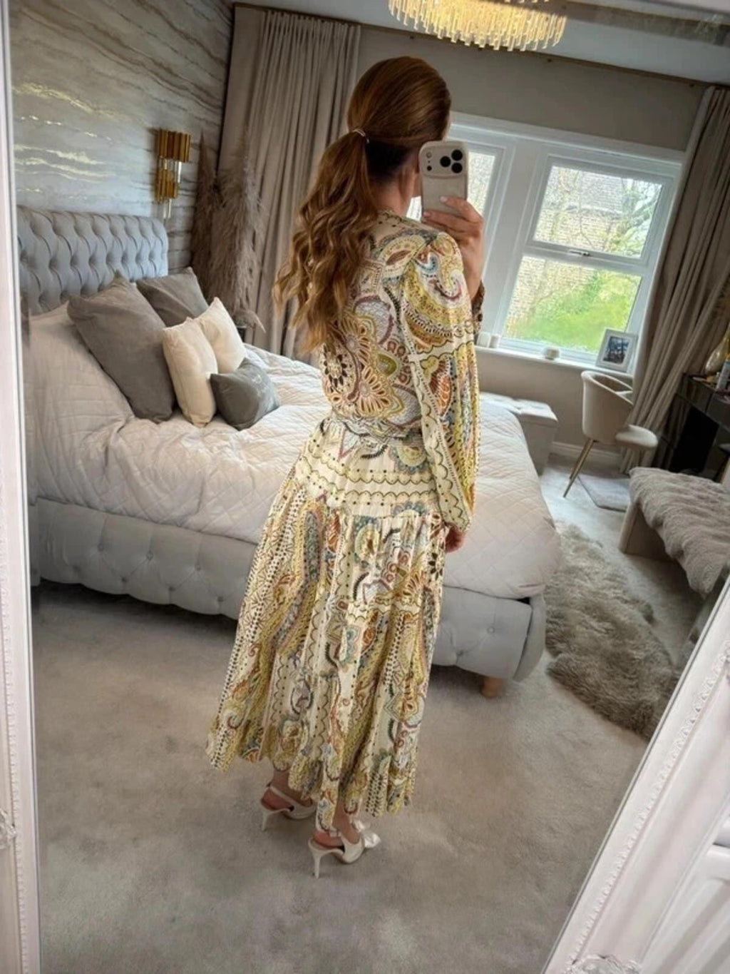 Zara Bohemian Midi Dress Small