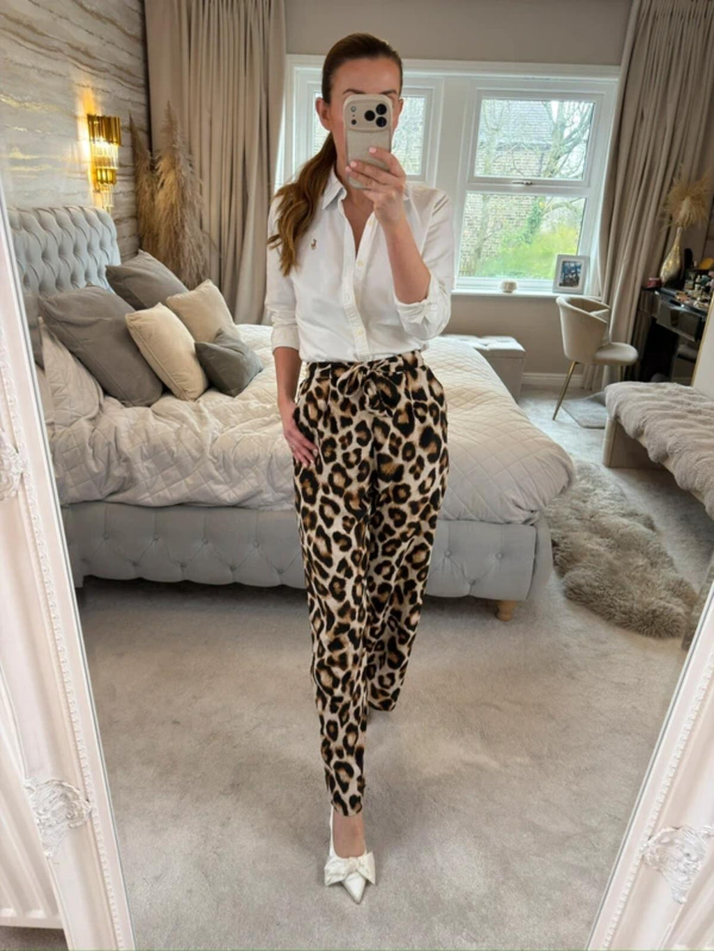 F&F Animal Print Belted Trouser 10