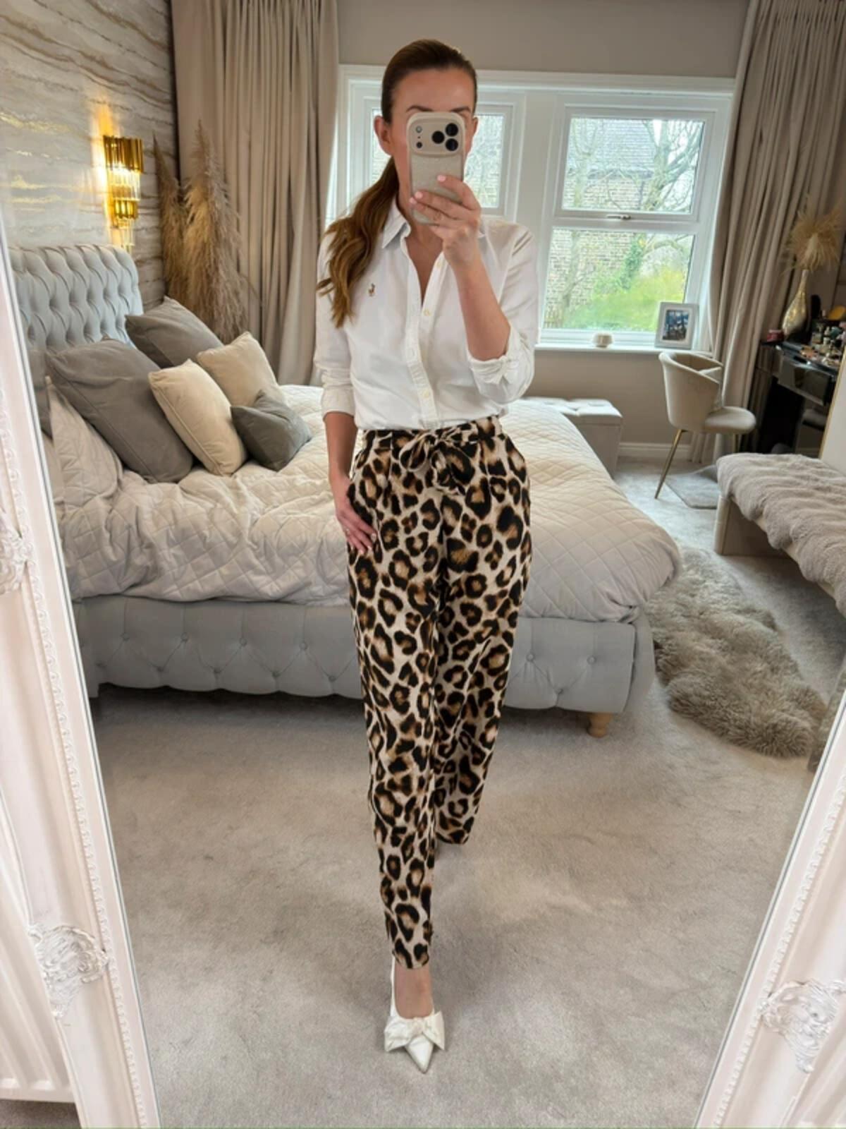 F&F Animal Print Belted Trouser 10