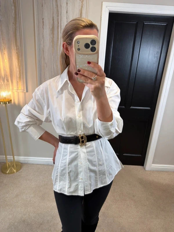 BNWT & Other Stories White Cinched Shirt 10