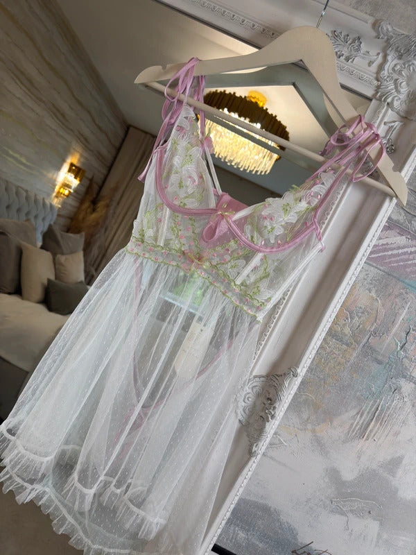 BNWT For Love & Lemons Floral Babydoll Slip Dress XXS