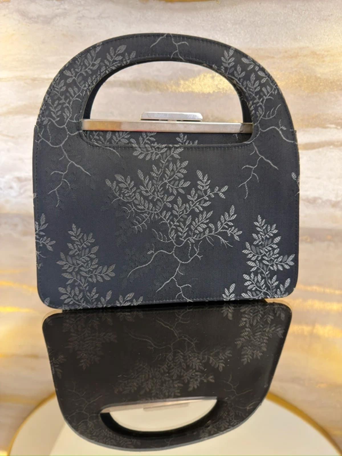 Charles Jourdan Black Floral Mini Bag