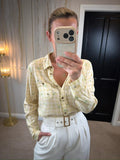 Country Rose Daisy Print Gingham Shirt 10